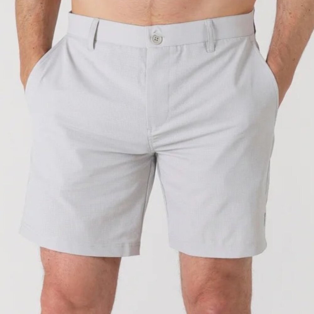 Glyder Ash Grey Ventilated Performance Stretch 7.5" Shorts